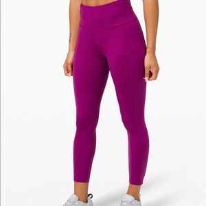lululemon Deep Fuchsia Fast and Free HR Tight 25”